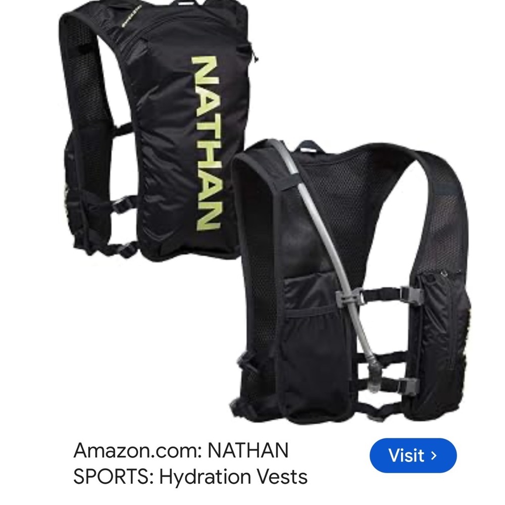 Nathan Sports Hydration Vest Running Backpack Black Neon Yellow Trail Hiking